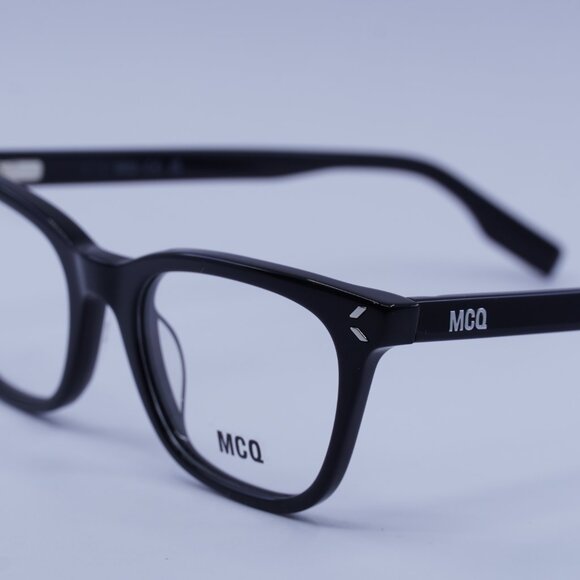 McQ by Alexander McQueen MQ0379O 001 Eyeglasses Black 50mm Square Frame - Picture 4 of 9